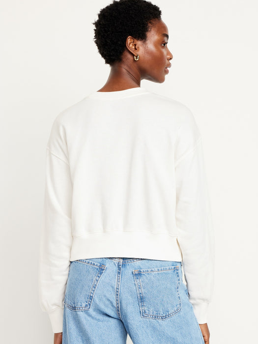 French-Terry Drop-Shoulder Sweatshirt