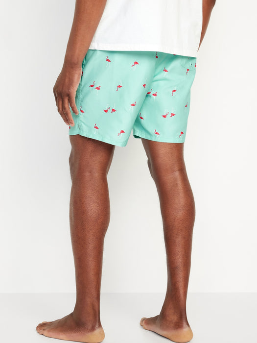 Printed Swim Trunks -- 7-inch inseam