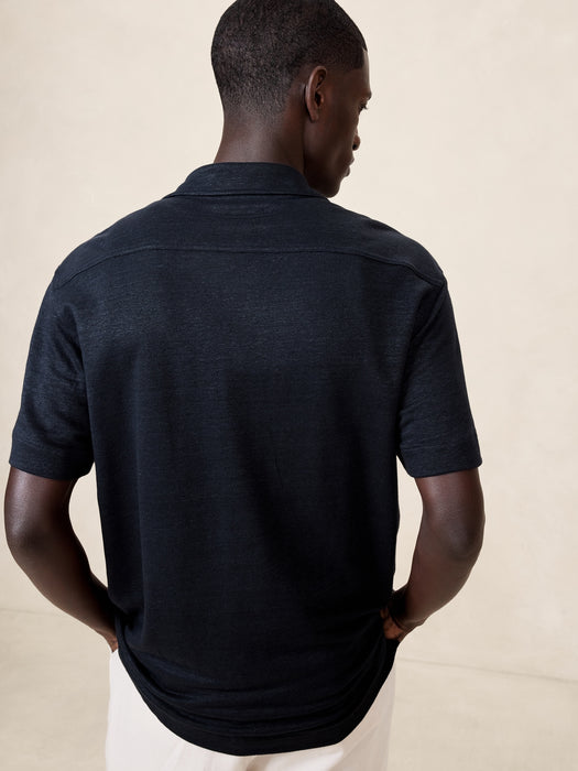 Linen French Terry Resort Shirt