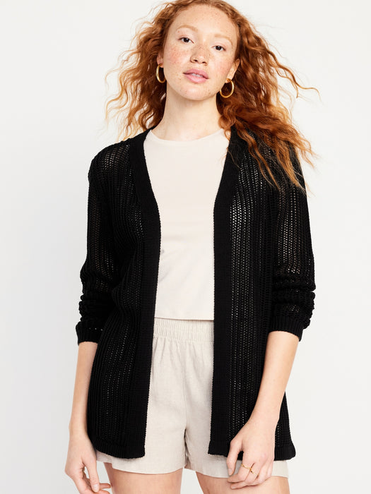 Open-Front Longline Sweater