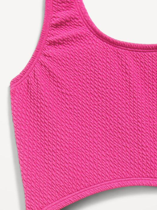 Color-Block Cutout One-Piece Swimsuit for Girls