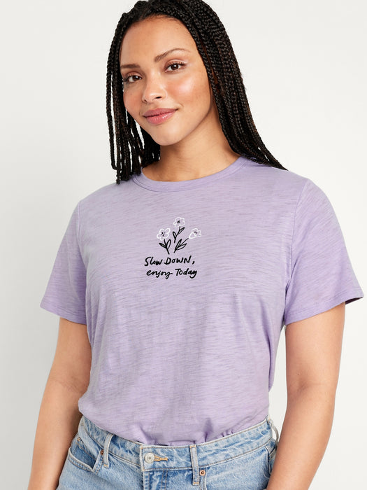 EveryWear Slub-Knit Graphic T-Shirt