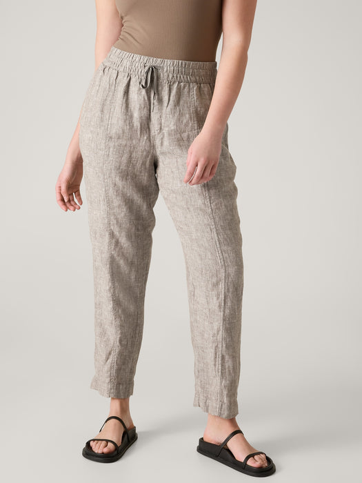 Retreat Linen High Rise Ankle Pant