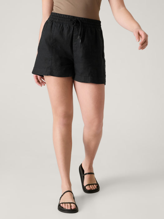 Retreat Linen Mid Rise Short