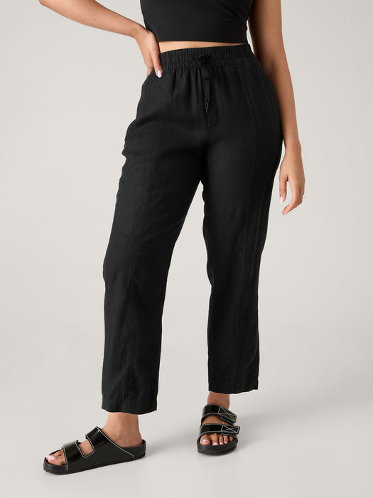 Retreat Linen High Rise Ankle Pant