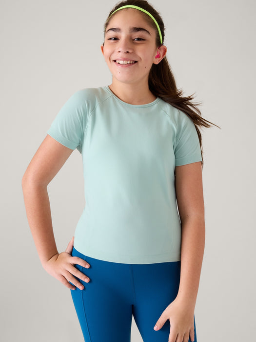 Athleta Girl Power Up Seamless Sport Length Tee
