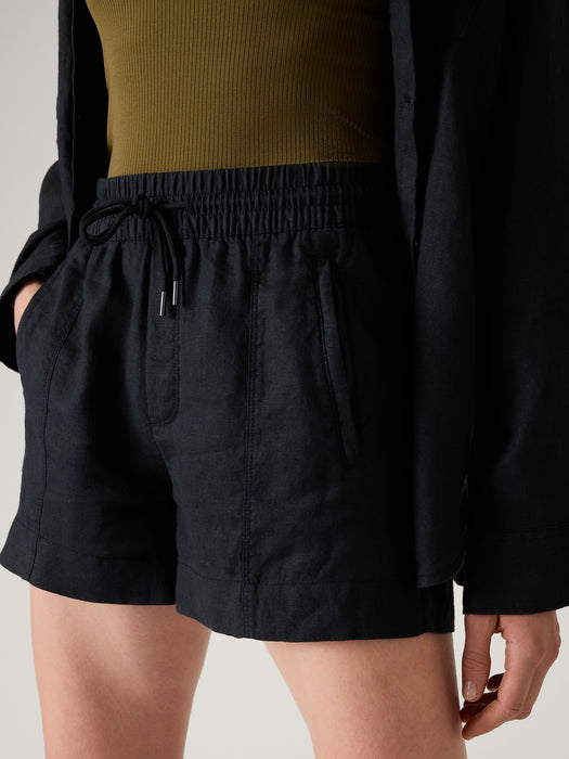 Retreat Linen Mid Rise Short
