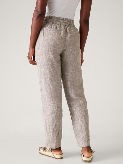 Retreat Linen High Rise Ankle Pant