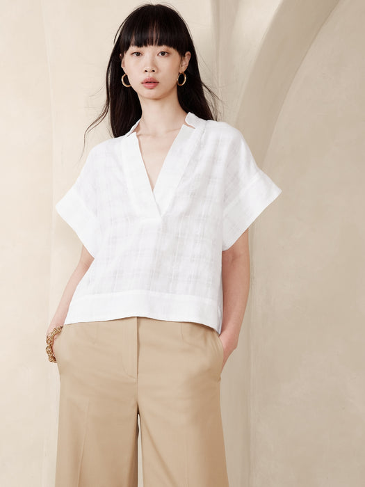 Laurel Linen-Cotton Top