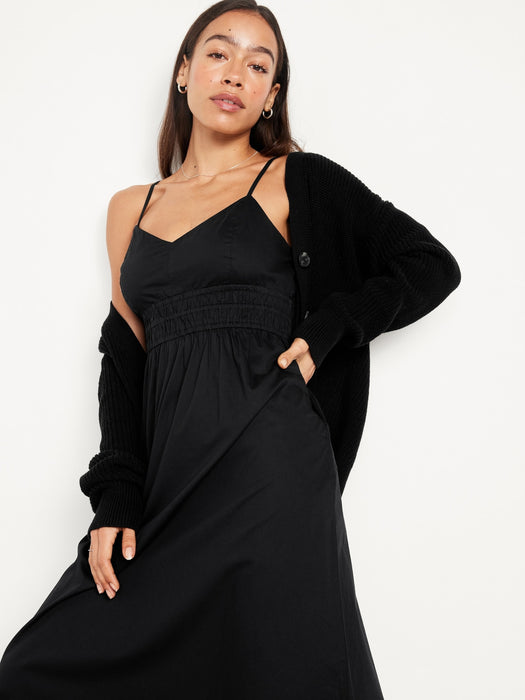 Waist-Defined Cami Midi Dress