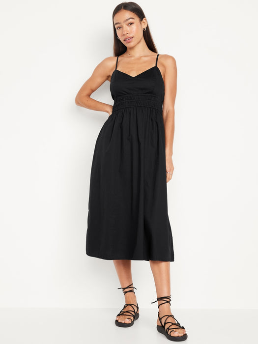 Waist-Defined Cami Midi Dress