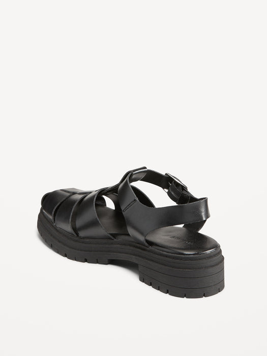 Chunky Heel Fisherman Sandal