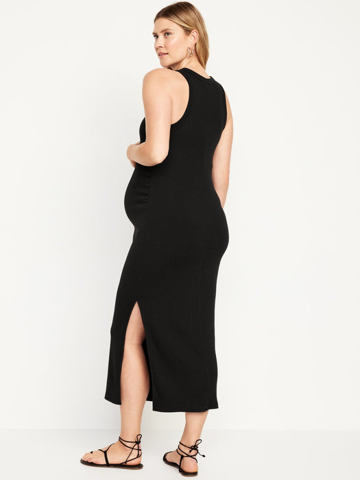 Maternity Racerback Rib-Knit Midi Dress