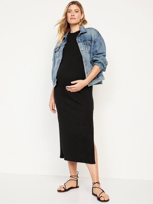 Maternity Racerback Rib-Knit Midi Dress