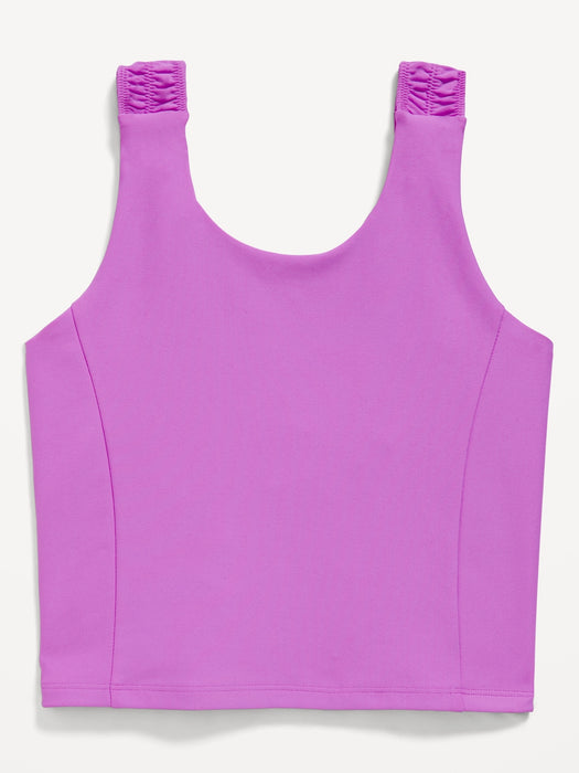 PowerSoft Ruched-Strap Tank Top for Girls