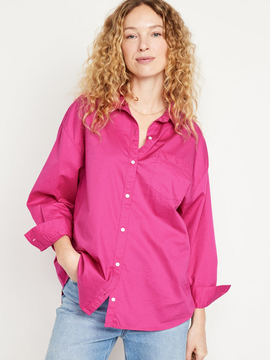 Oversized Button-Down Boyfriend Shirt