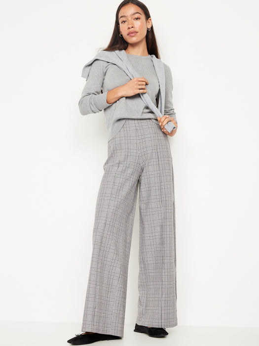 High-Waisted Pixie Pull-On Wide-Leg Pants