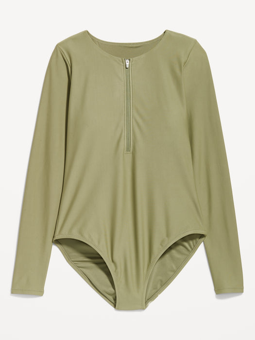 Long-Sleeve Half Zip Rashguard