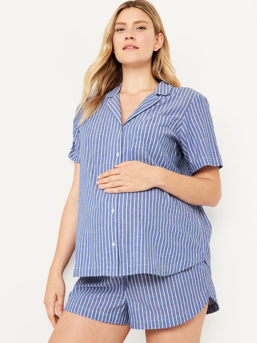 Maternity Poplin Pajama Set