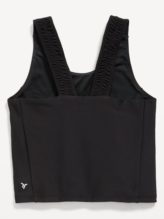 PowerSoft Ruched-Strap Tank Top for Girls