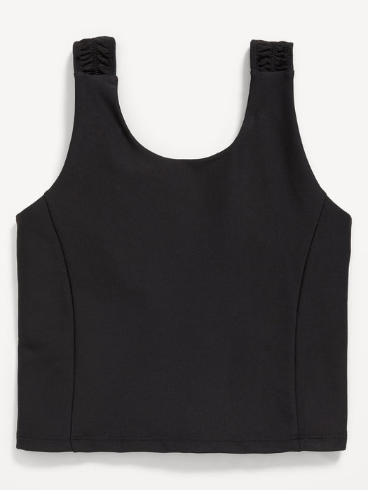 PowerSoft Ruched-Strap Tank Top for Girls