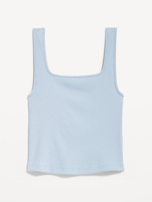 Ultra-Crop Rib-Knit Tank Top