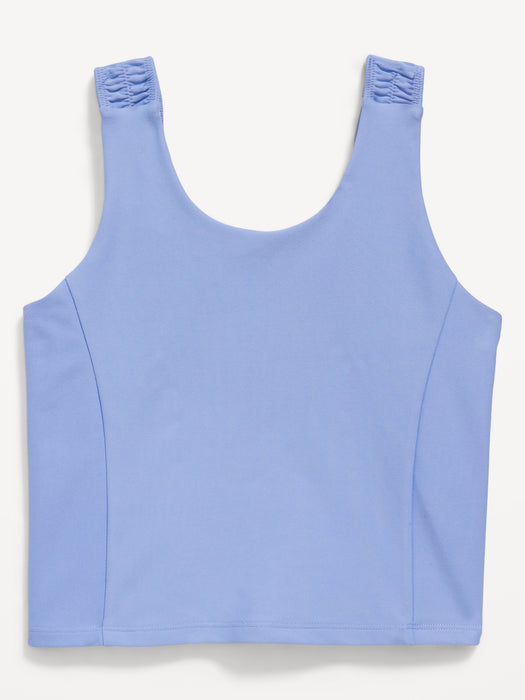 PowerSoft Ruched-Strap Tank Top for Girls