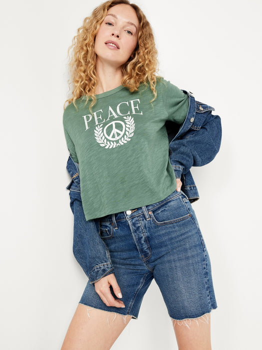 EveryWear Crop Graphic T-Shirt