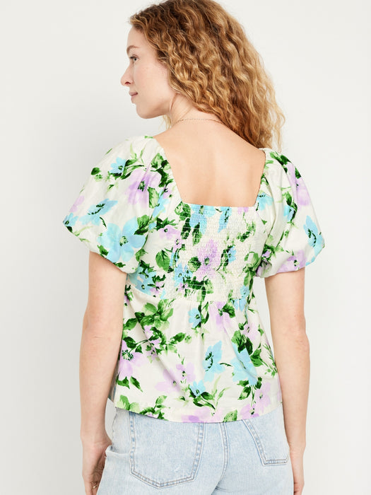 Waist-Defined V-Neck Top