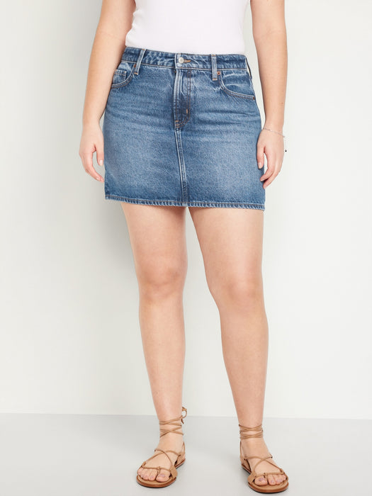Mid-Rise OG Jean Mini Skirt