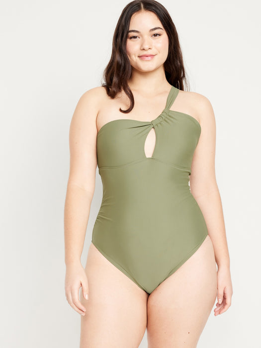One-Shoulder Cutout Swimsuit