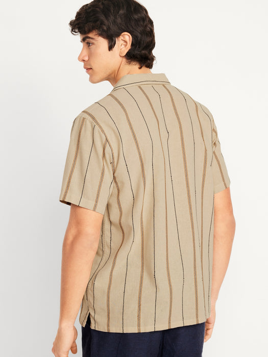 Short-Sleeve Dobby Camp Shirt