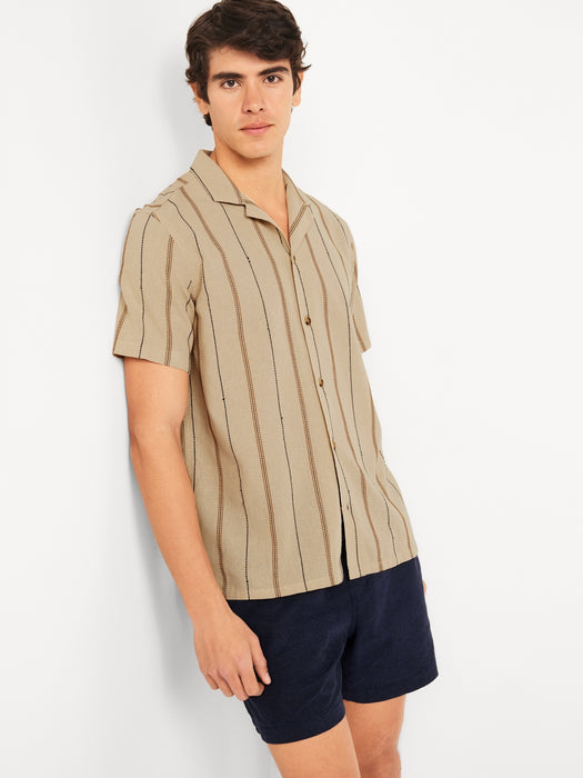 Short-Sleeve Dobby Camp Shirt