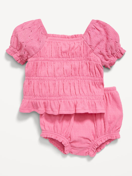 Smocked Top & Bloomer Shorts Set for Baby