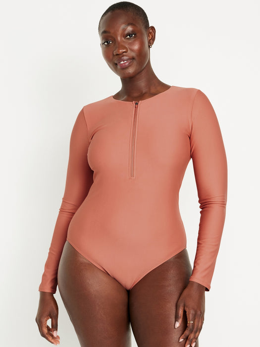 Long-Sleeve Half Zip Rashguard