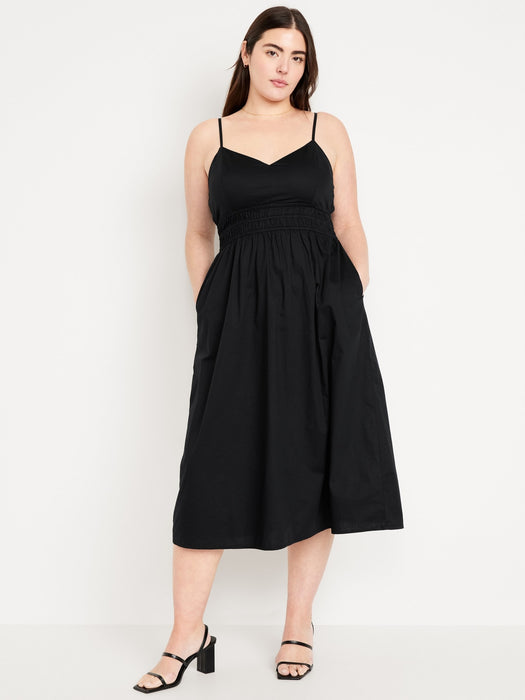 Waist-Defined Cami Midi Dress