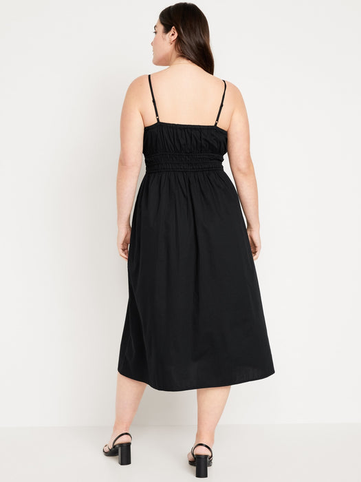 Waist-Defined Cami Midi Dress