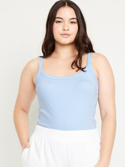 Fitted Rib-Knit Tank Top