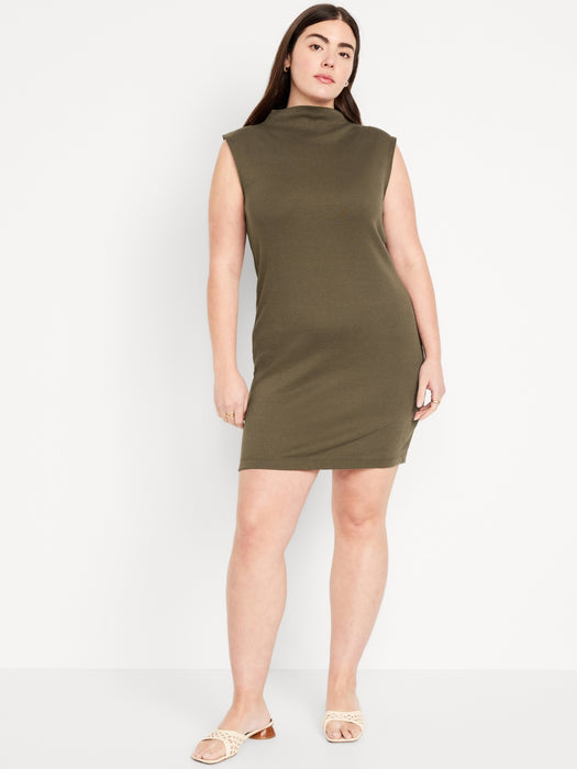 Mock-Neck Mini Dress