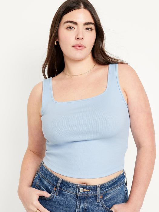 Ultra-Crop Rib-Knit Tank Top