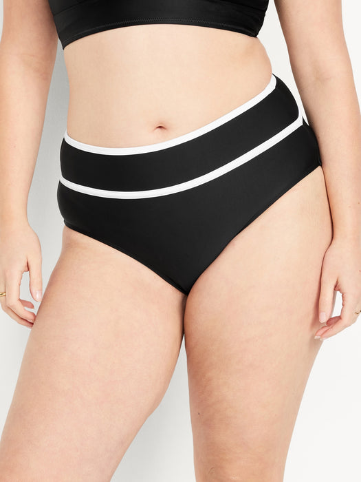 High-Waisted Bikini Swim Bottoms