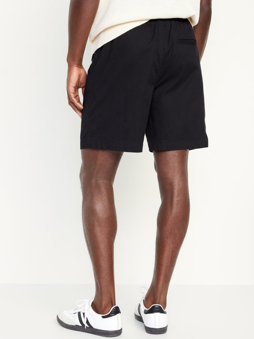 Pull-On Twill Jogger Shorts -- 7-inch inseam