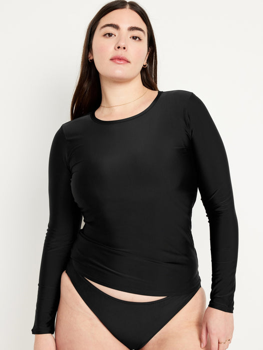 Long-Sleeve Rashguard Swim Top