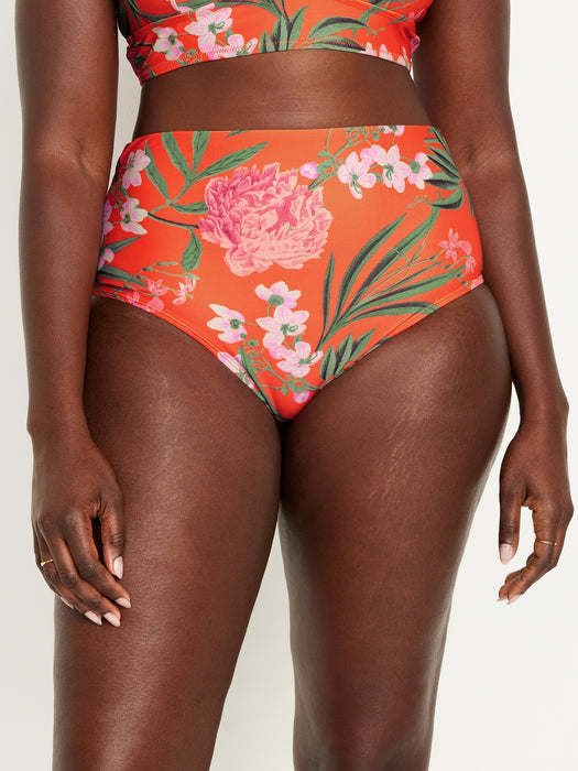 High-Waisted French-Cut Bikini Swim Bottoms