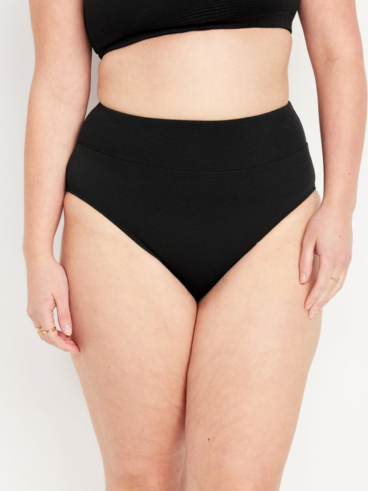 High-Waisted French-Cut Bikini Swim Bottoms
