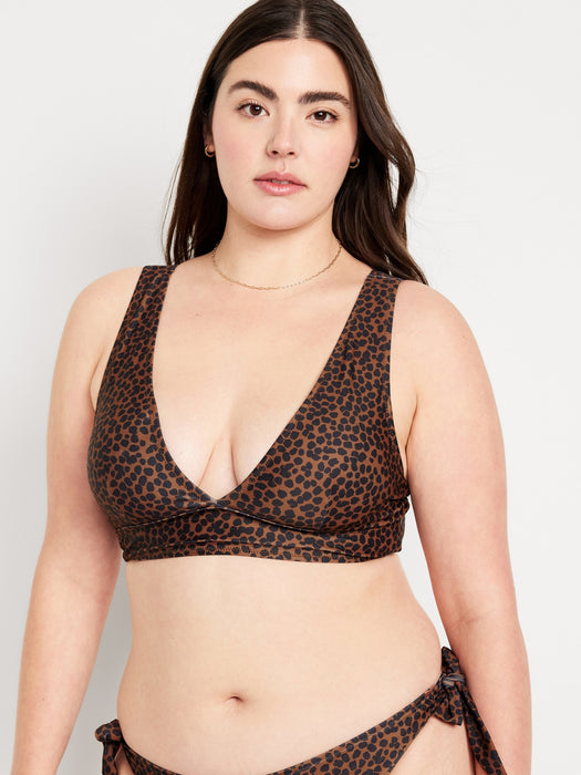 V-Neck Longline Bikini Swim Top