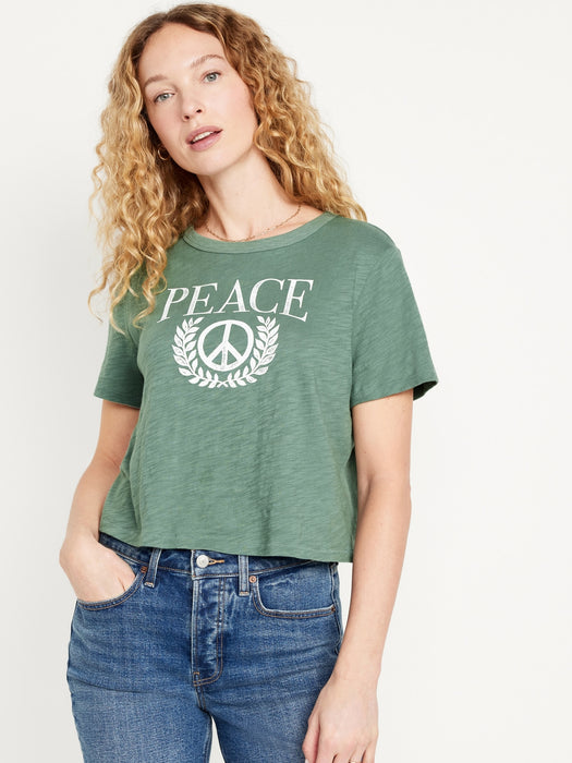 EveryWear Crop Graphic T-Shirt