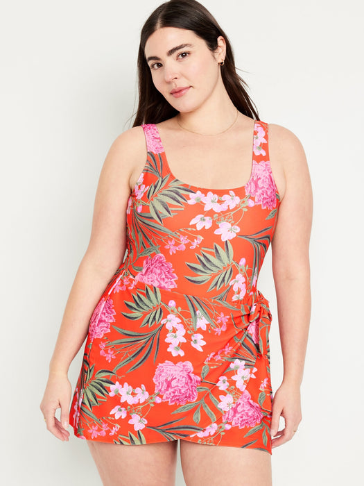 Side-Tie Swim Dress