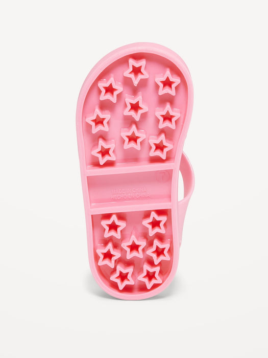Double-Strap Matte Jelly Sandals for Toddler Girls