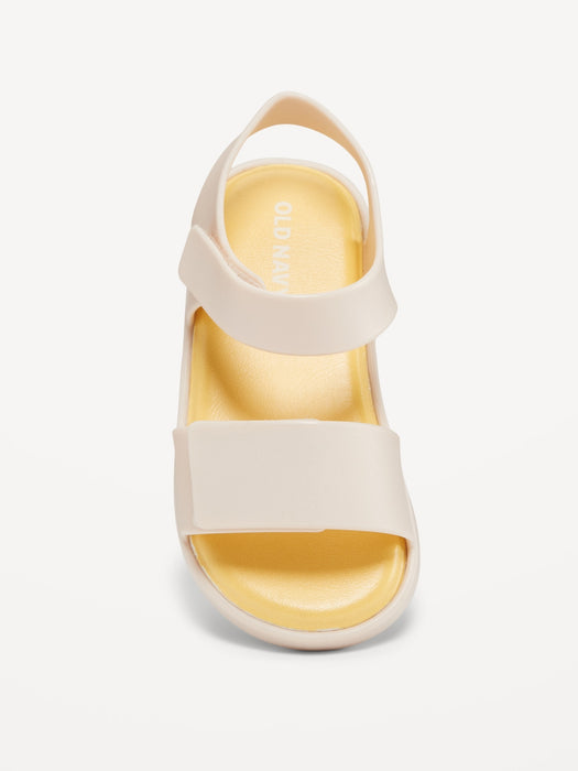 Double-Strap Matte Jelly Sandals for Toddler Girls
